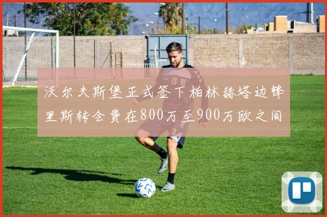 沃尔夫斯堡正式签下柏林赫塔边锋里斯转会费在800万至900万欧之间